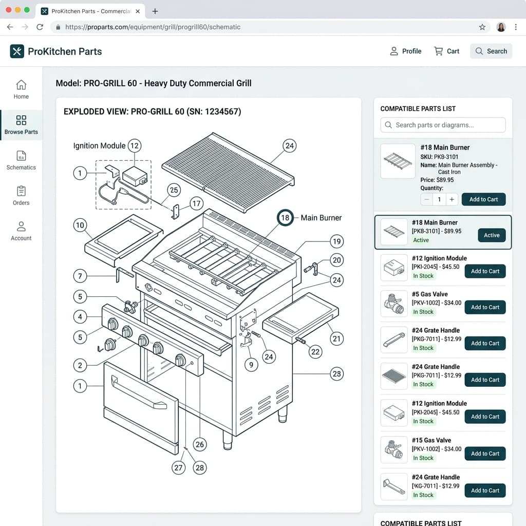 Equipment-to-Parts Matching