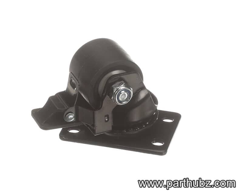 Atosa B0604434 Caster with Brake, 3", Swivel Plate, Black, Single