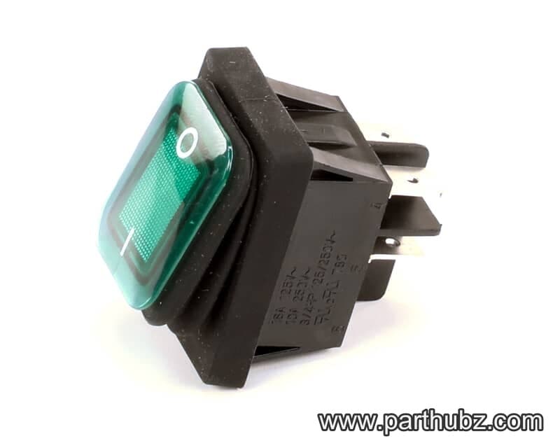 Atosa W0308019 Rocker Switch, Power, Green Lighted