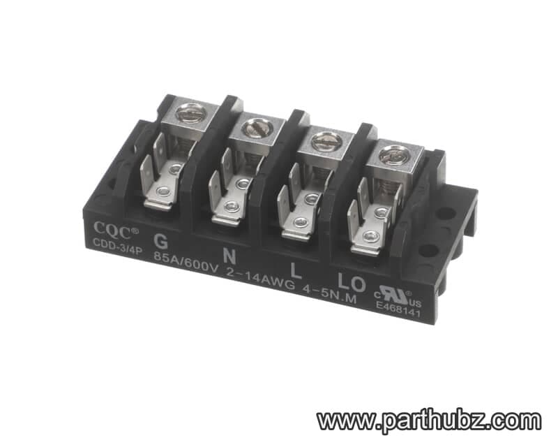 Atosa W030918954 Terminal Block, 4 Pole, 85A, 600V