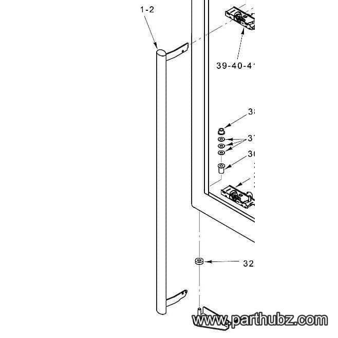 Baxter 01-1M6470-00001 HANDLE,DOOR,RIGHT HAND,OV310