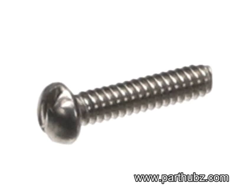 Hobart SC-021-02 Machine Screw, 4-40 x 1/2, Slotted Round Head, Stainless Steel