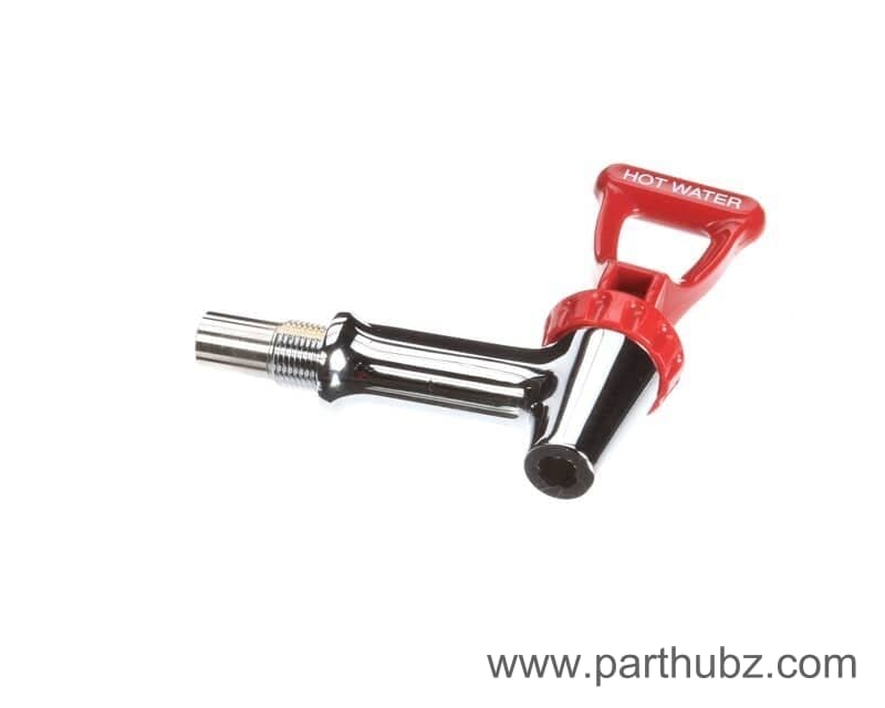 Newco 121263 Faucet Assembly, Hot Water, Red Handle