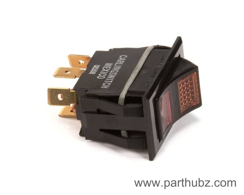 Pitco P5047119 Rocker Switch, Red/Amber Lighted, 28 Volt