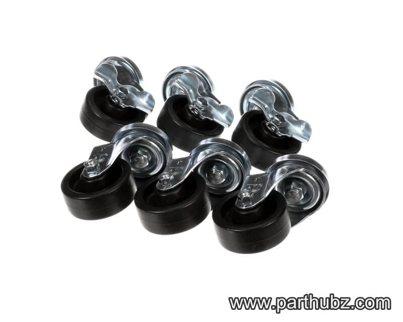 Traulsen CK32 Caster Kit, Swivel Stem, 4", 3 with Brake/3 without, Set of 6